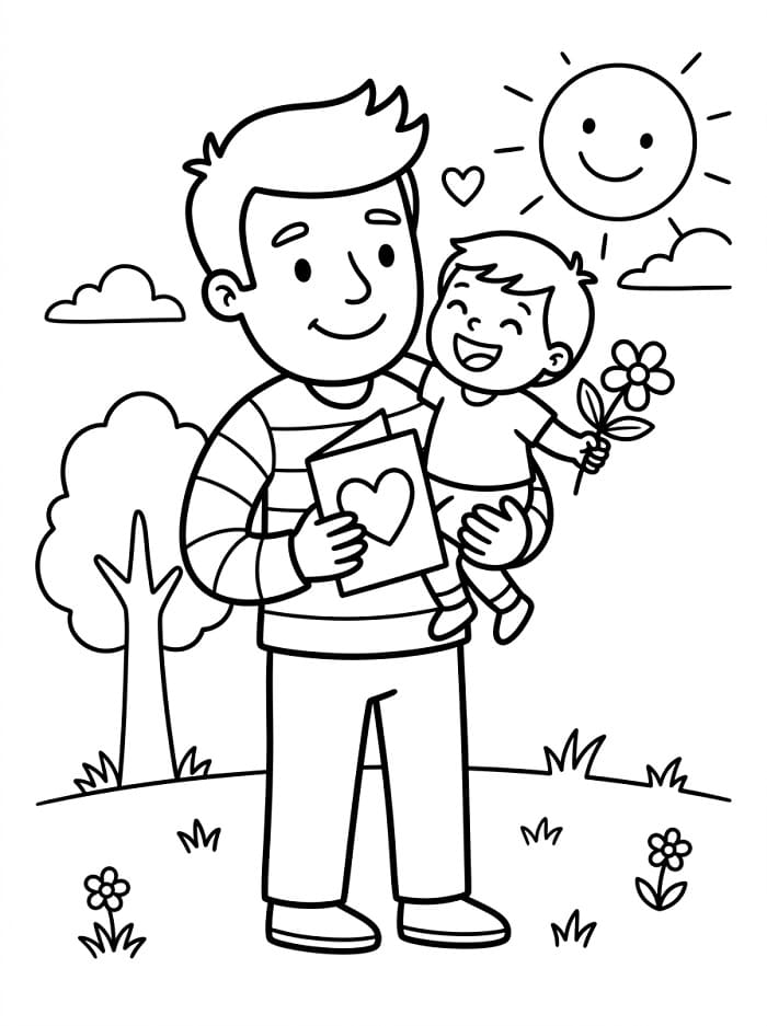 Vatertag Kostenlos Für Kinder ausmalbilder