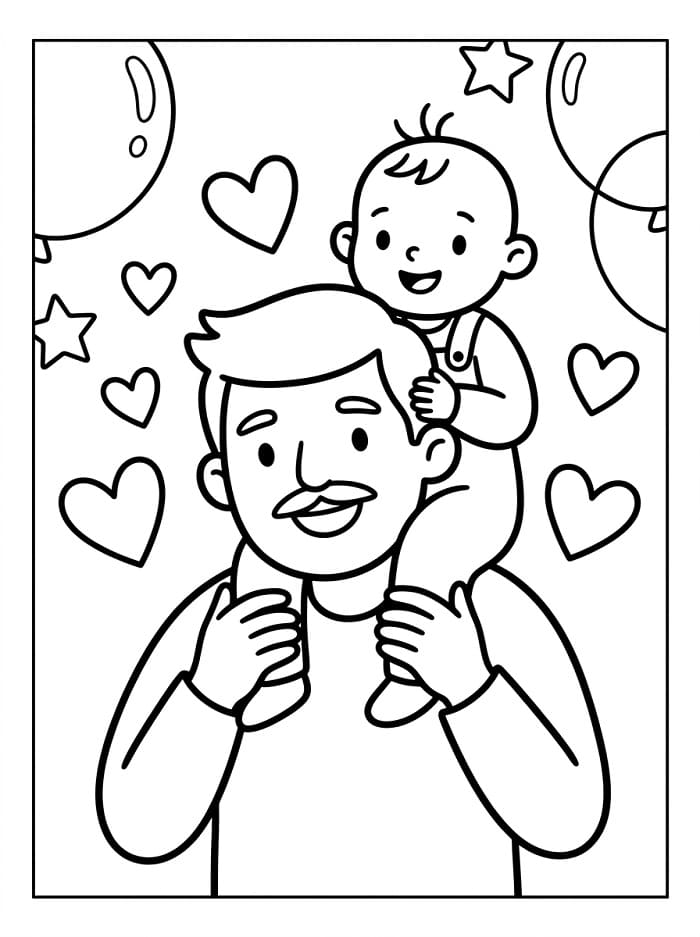 Vatertag Zum Drucken ausmalbilder