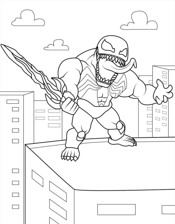 Venom druckfertig ausmalbilder