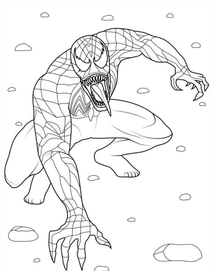 Venom für 3-jährige Kinder ausmalbilder