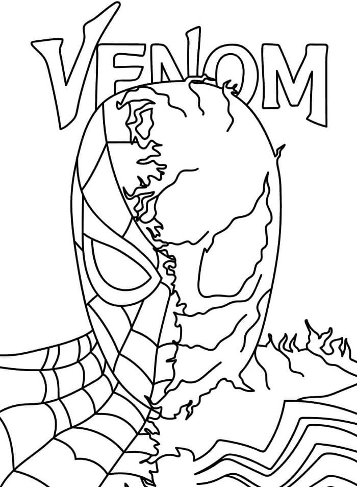 Venom für 4-jährige Kinder ausmalbilder
