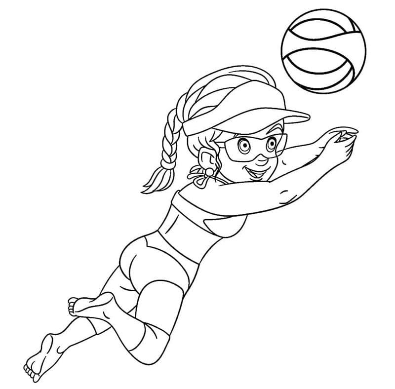 Volleyball 1 ausmalbilder