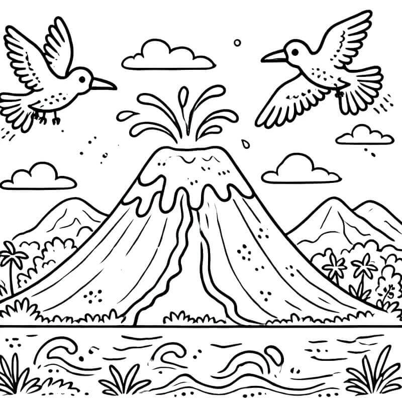 Vulkan Bild ausmalbilder