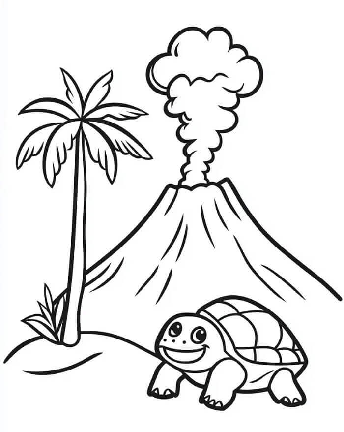 Vulkan Malvorlage für Kinder ausmalbilder