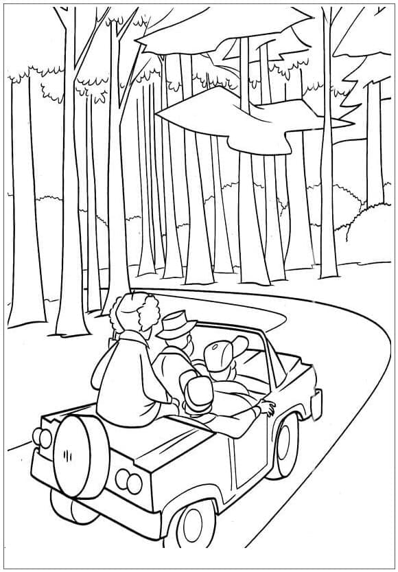 Wald druckbar für Kinder ausmalbilder