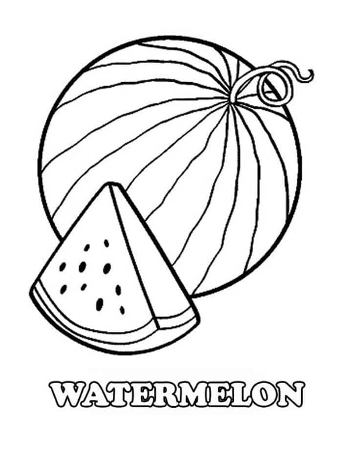 Wassermelone (3) ausmalbilder