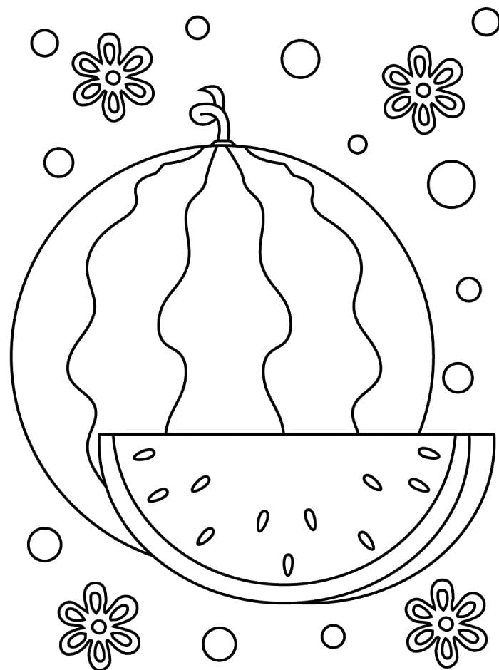 Wassermelone Frucht ausmalbilder