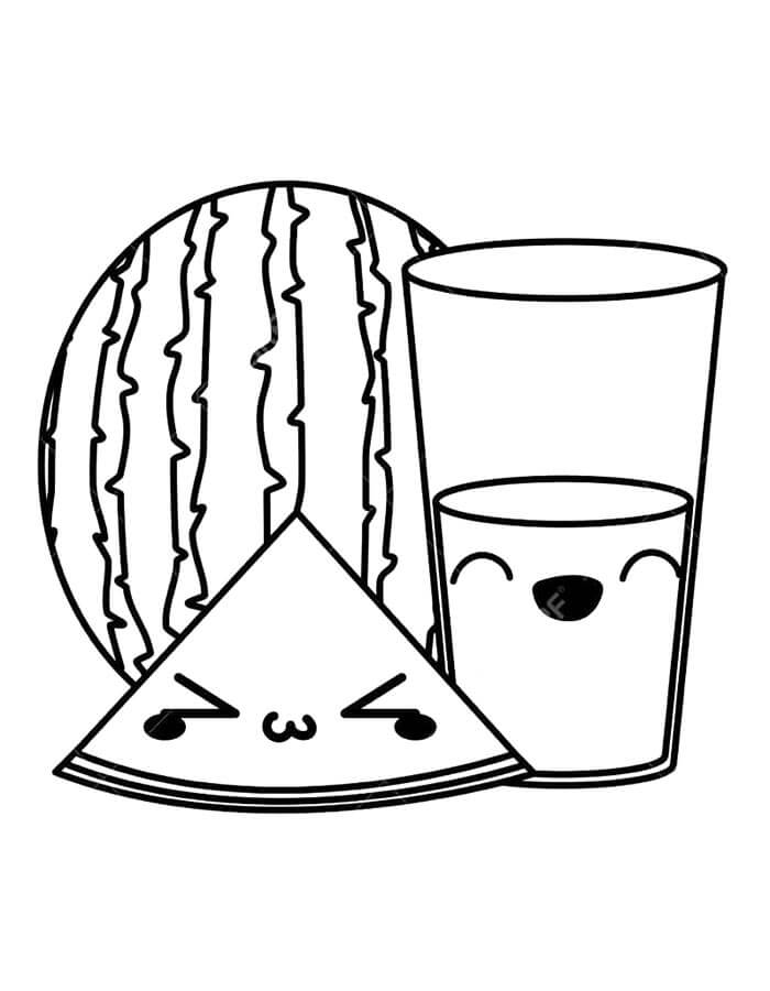 Wassermelone für 3-jährige Kinder ausmalbilder