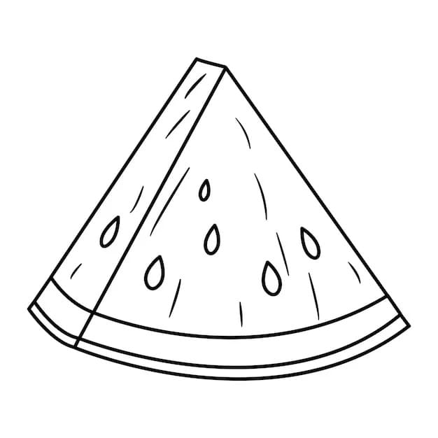 Wassermelone gratis ausmalbilder