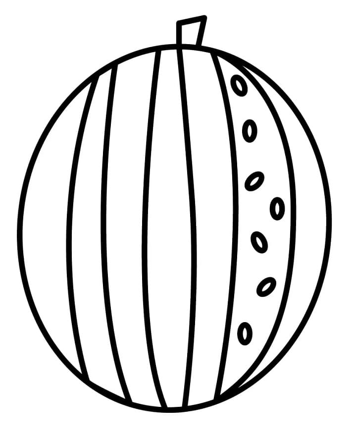 Wassermelone kostenlos ausmalbilder