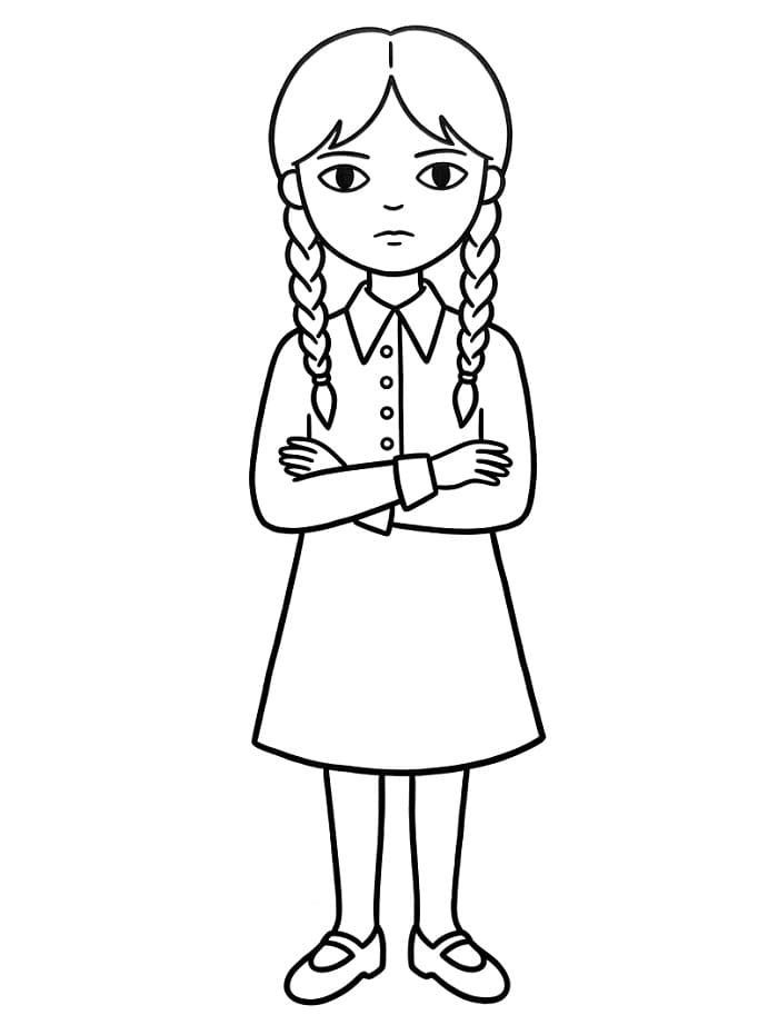 Wednesday Serie ausmalbilder