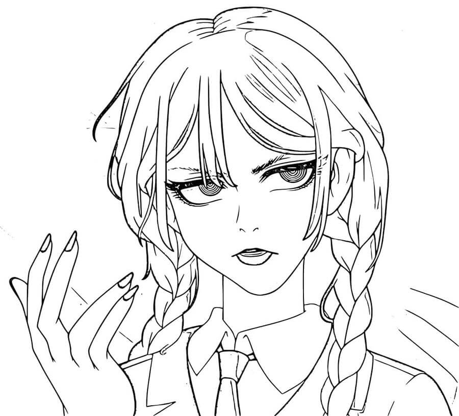 Wednesday für 4-jährige Kinder ausmalbilder