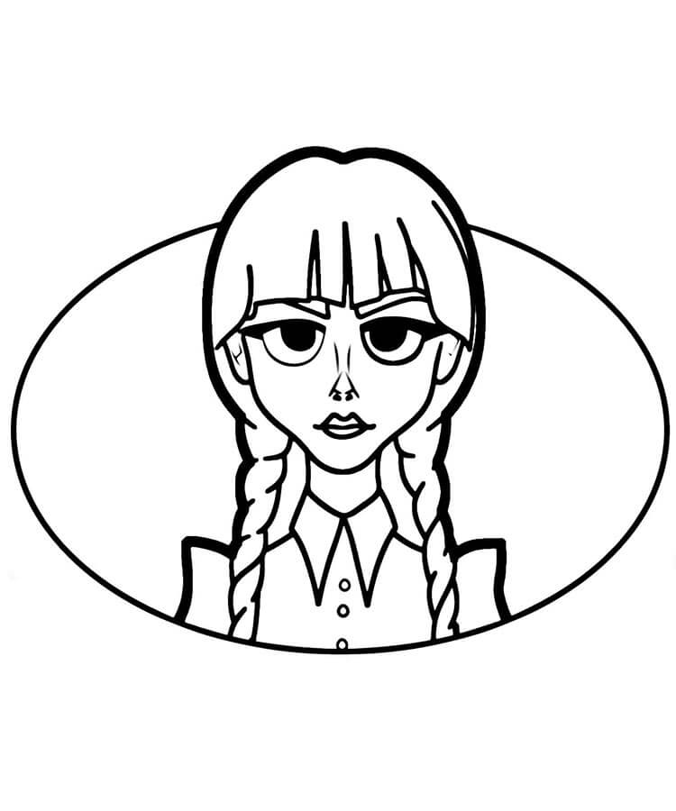 Wednesday für 5-jährige Kinder ausmalbilder