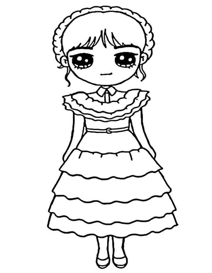 Wednesday für 6-jährige Kinder ausmalbilder