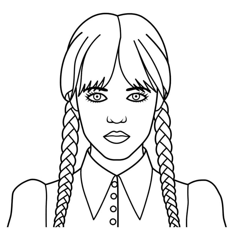 Wednesday für Kinder ausmalbilder