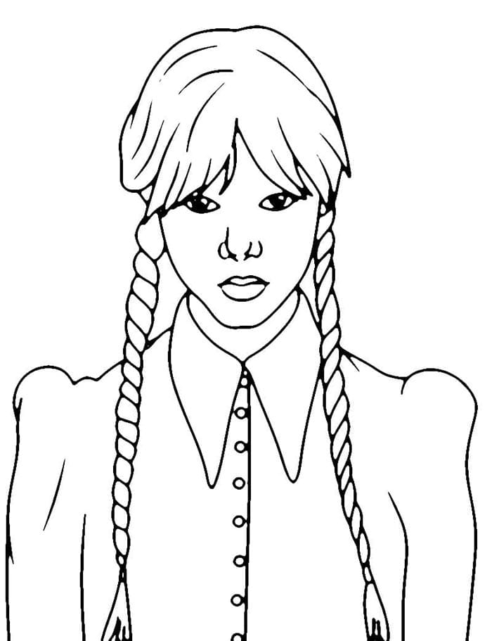 Wednesday kostenlos ausmalbilder