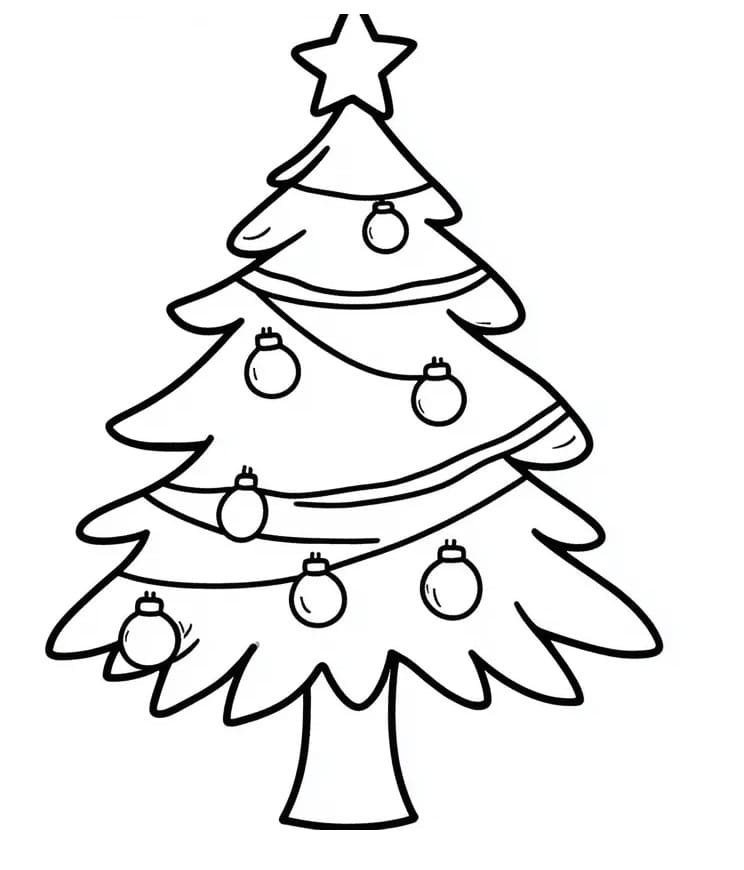 Weihnachtsbaum Druckbares Bild ausmalbilder