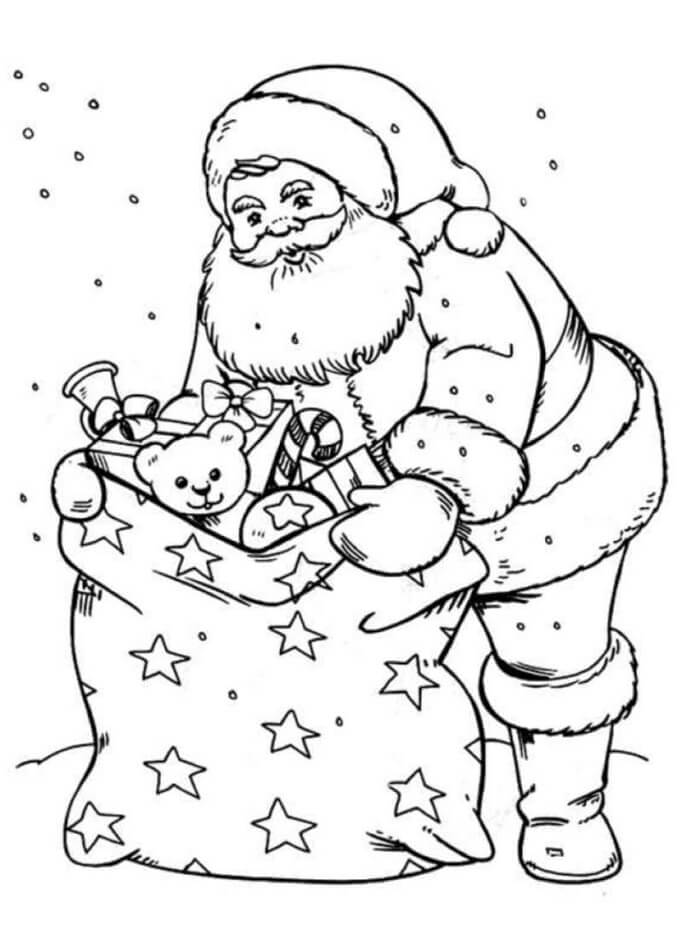 Weihnachtsmann Für 3-Jährige Kinder ausmalbilder