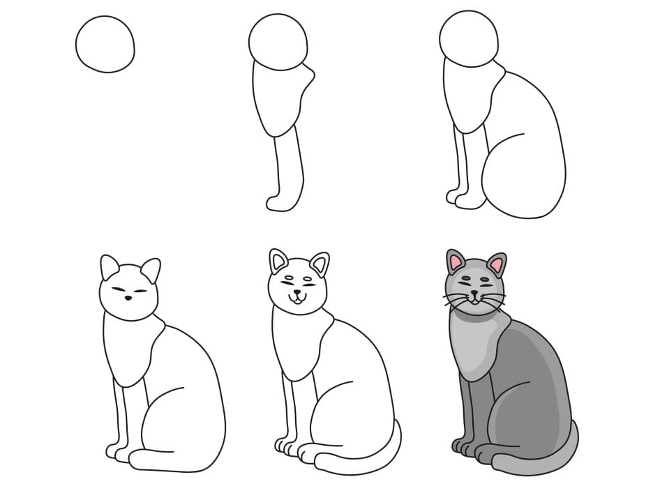 Wie man eine Katze zeichnet