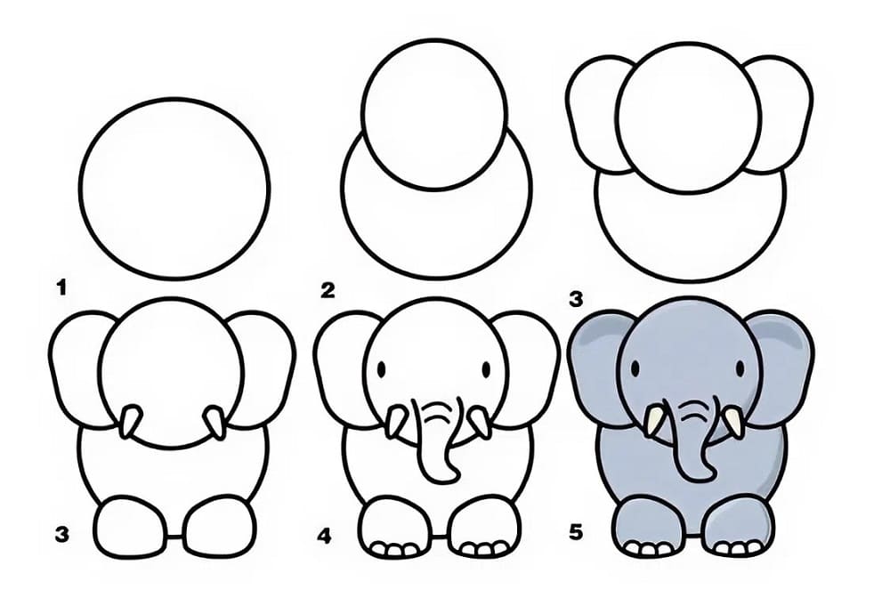 Wie man einen Elefanten zeichnet
