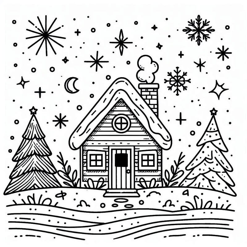 Winter 2 ausmalbilder