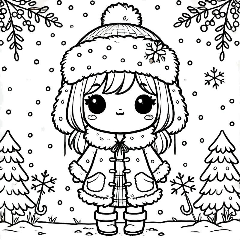 Winter für 4-jährige Kinder ausmalbilder