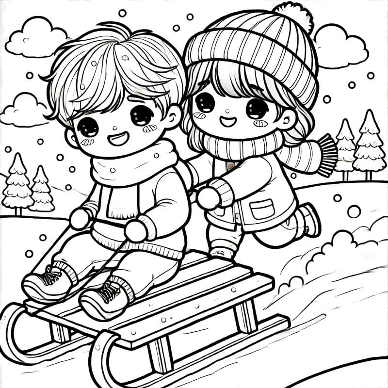 Winter für 6-jährige Kinder ausmalbilder