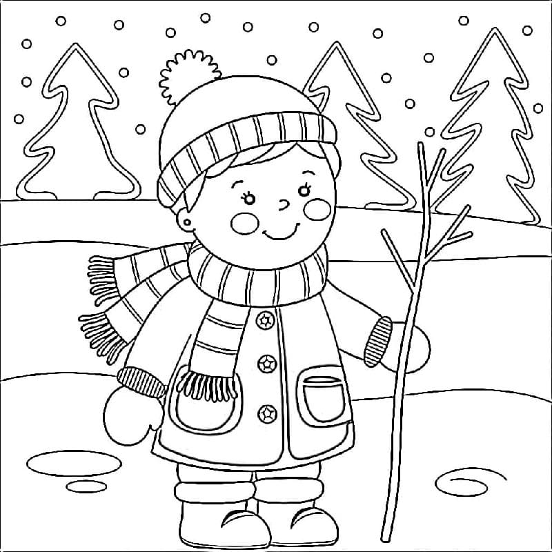 Winter gratis ausmalbilder