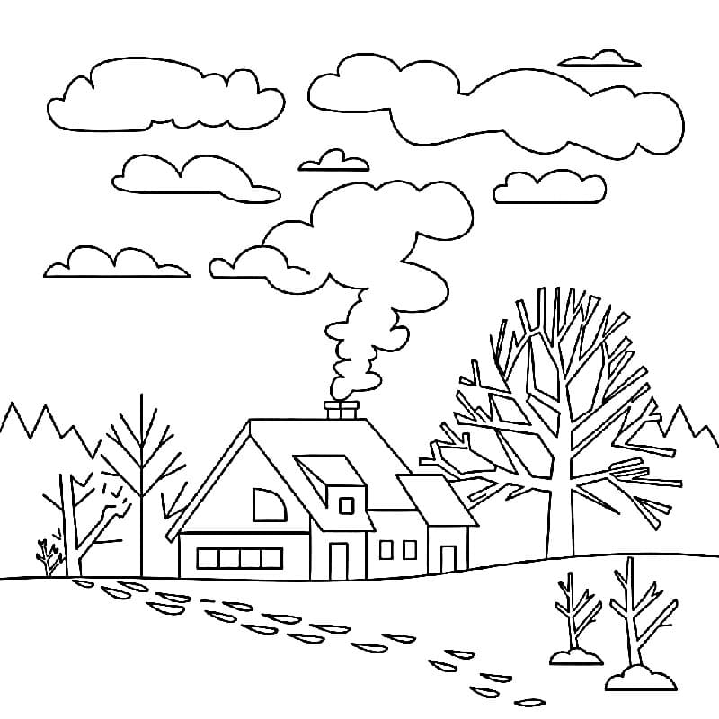 Winter kostenlos ausmalbilder