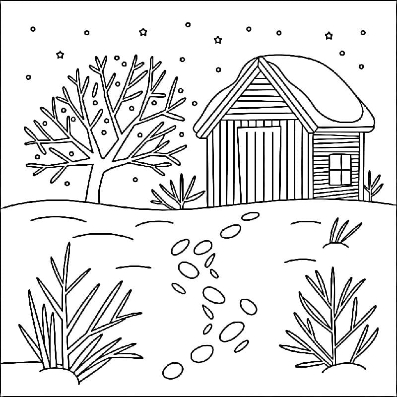 Winter zum Drucken ausmalbilder