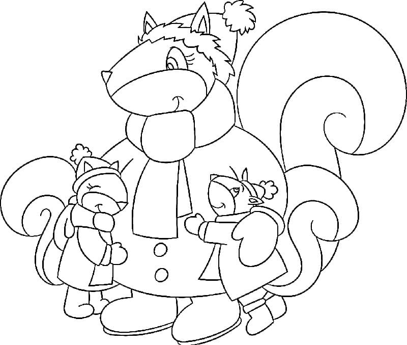 Wintersszene ausmalbilder