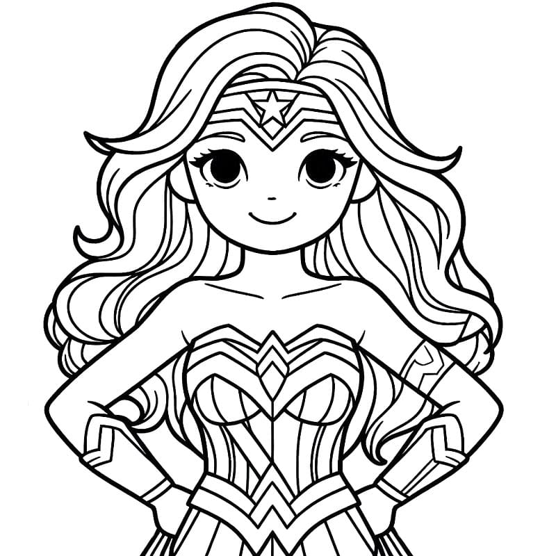 Wonder Woman Malvorlage für Kinder ausmalbilder