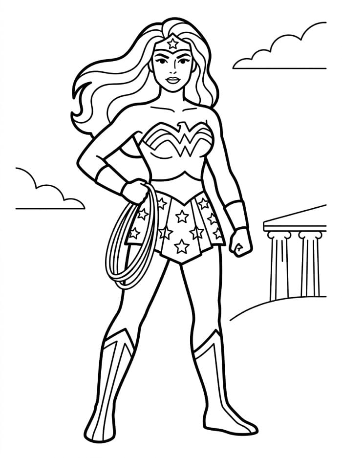 Wonder Woman Superheld ausmalbilder