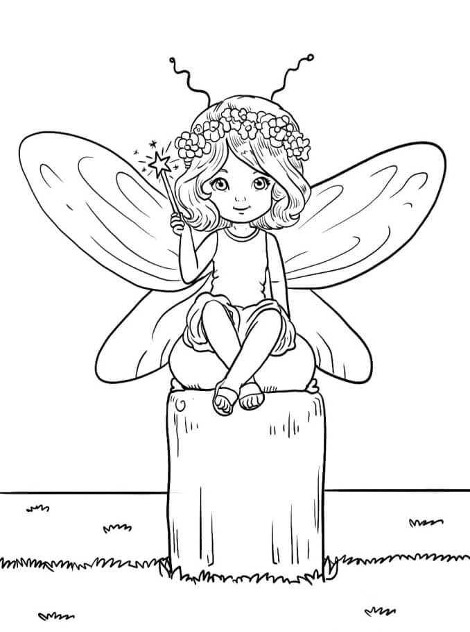 Wunderbare Fee ausmalbilder