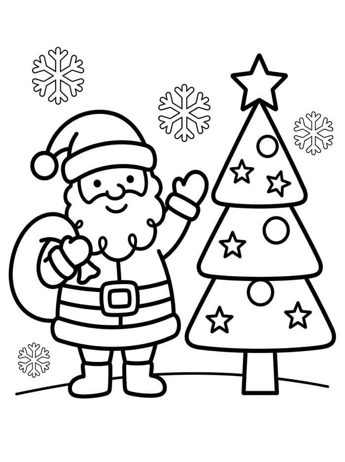 Wunderbarer Weihnachtsbaum ausmalbilder