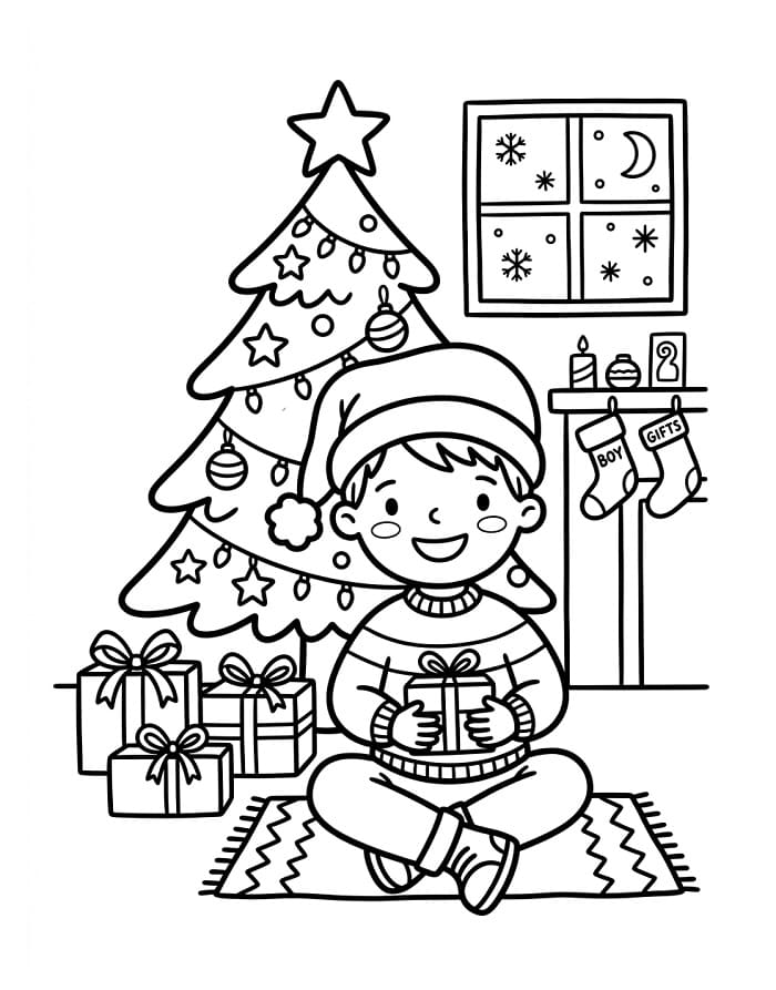 Wunderbares Weihnachten ausmalbilder