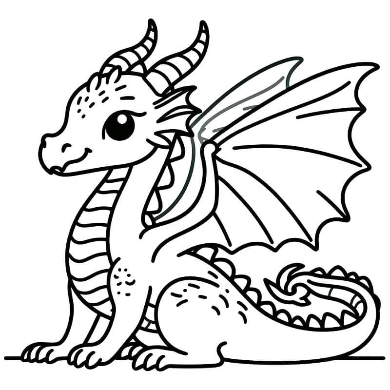 Wunderschöner Drache ausmalbilder