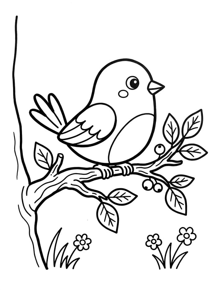 Wunderschöner Vogel ausmalbilder