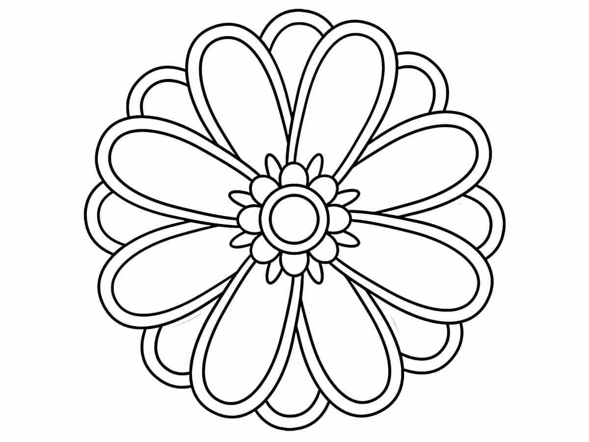 Wundervolle Blume ausmalbilder