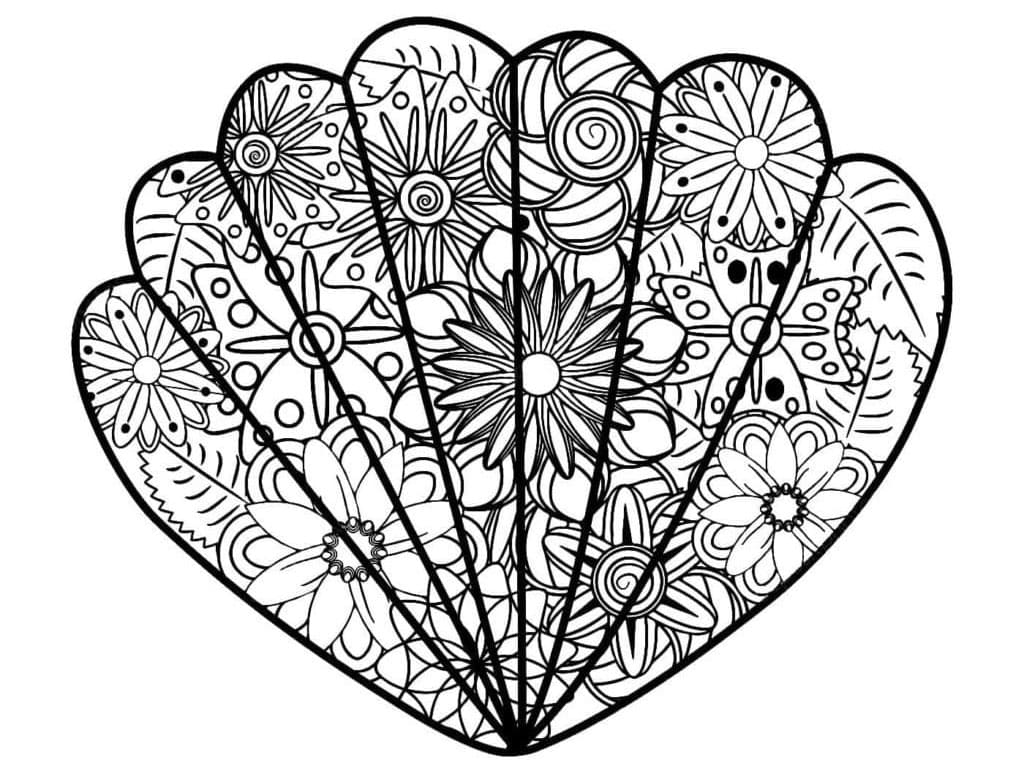 Wundervolle Muschel ausmalbilder