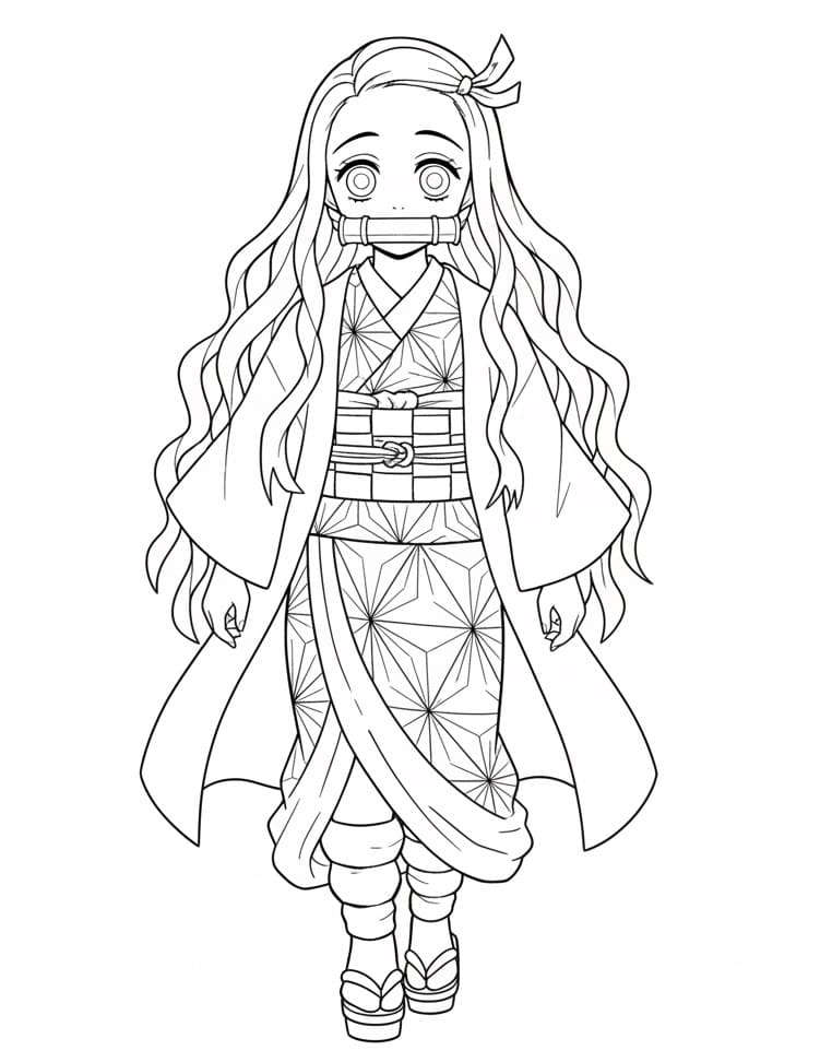 Wundervolle Nezuko ausmalbilder