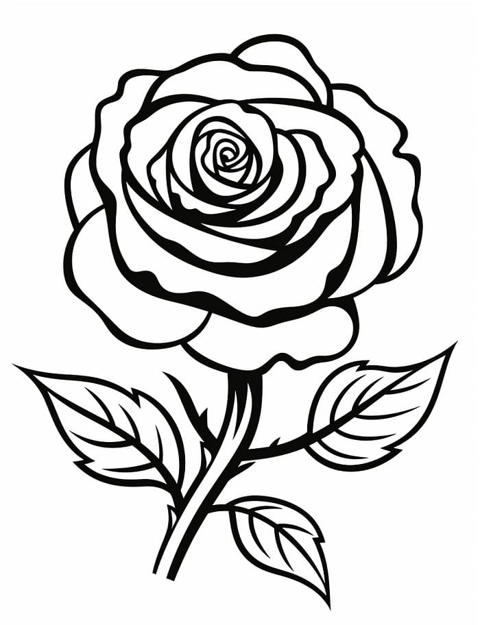 Wundervolle Rose ausmalbilder