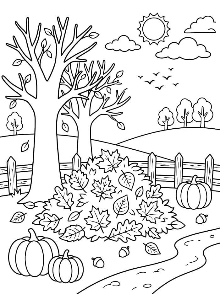 Wundervoller Herbst ausmalbilder