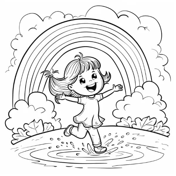 Wundervoller Regenbogen ausmalbilder