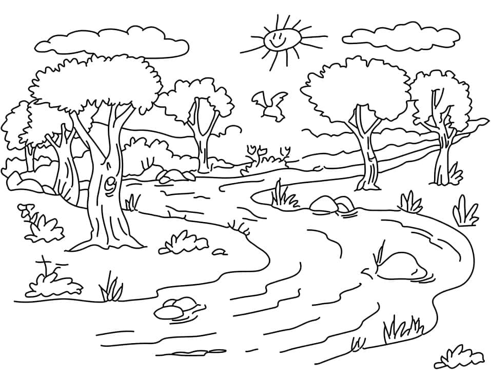 Wundervoller Wald ausmalbilder