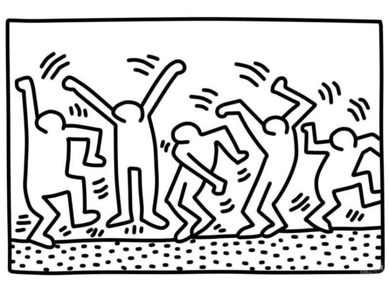 Wundervolles Keith Haring ausmalbilder