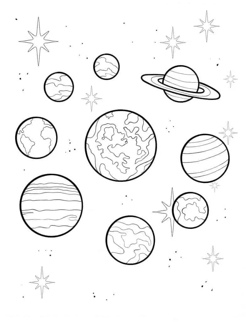 Wundervolles Sonnensystem ausmalbilder