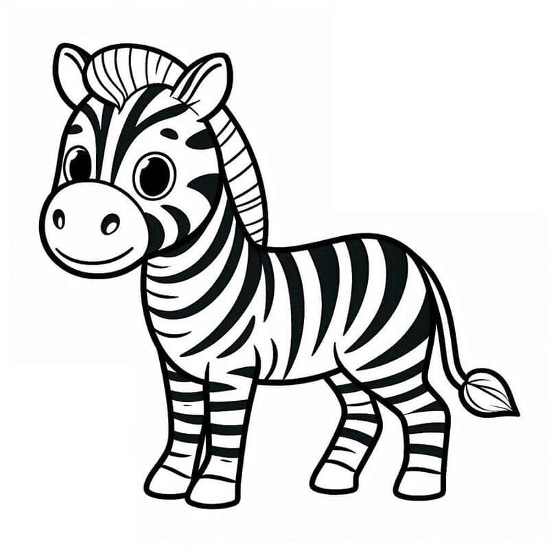 Zebra Für 3-Jährige Kinder ausmalbilder