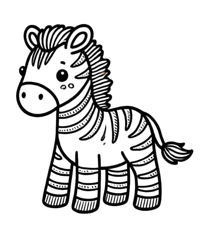 Zebra Für Kinder Gratis ausmalbilder