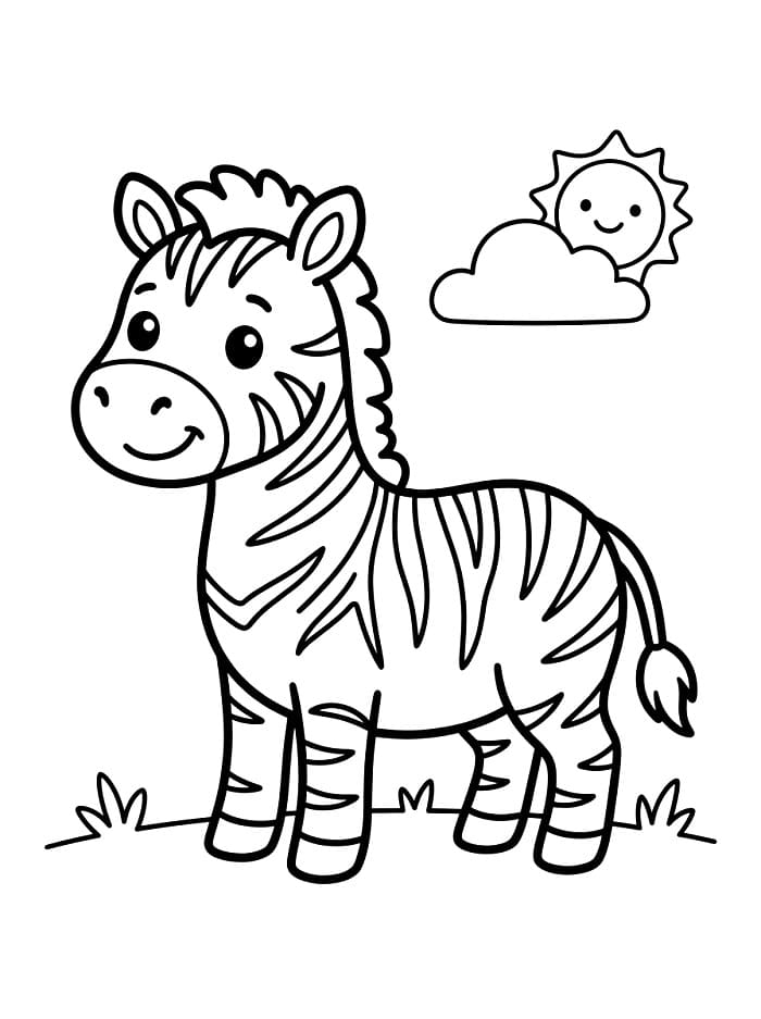 Zebra Tier ausmalbilder